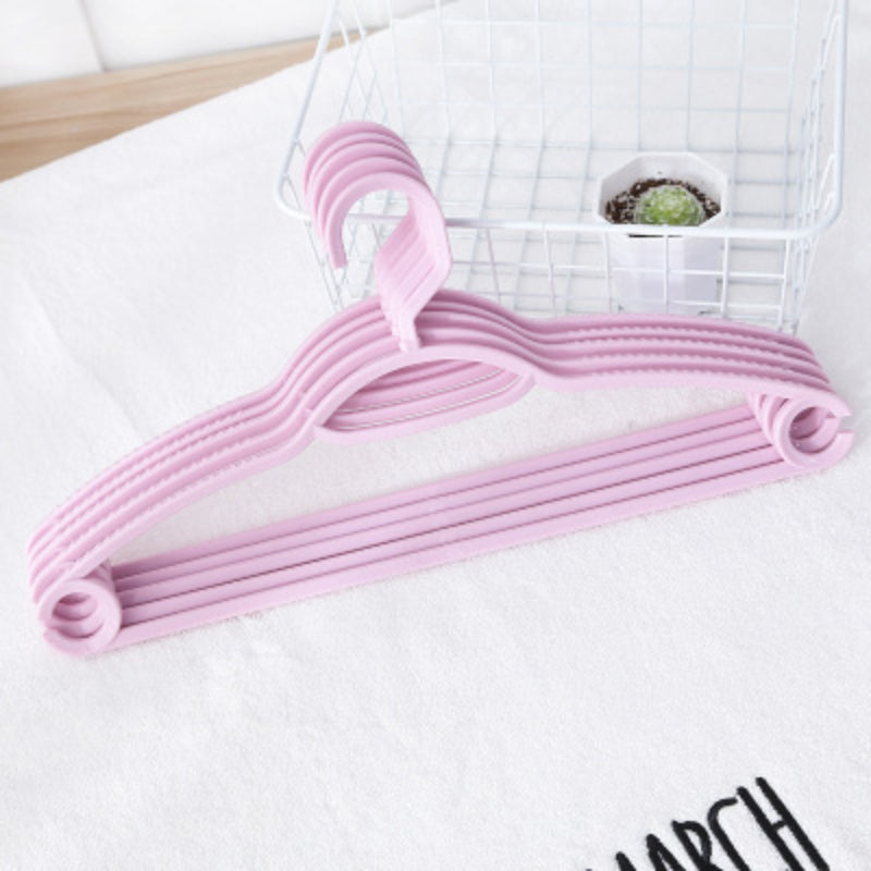 5pcs Anti-slip Clothes Hanger Drying Rack Coat Hanger Adult Clothing Organizer