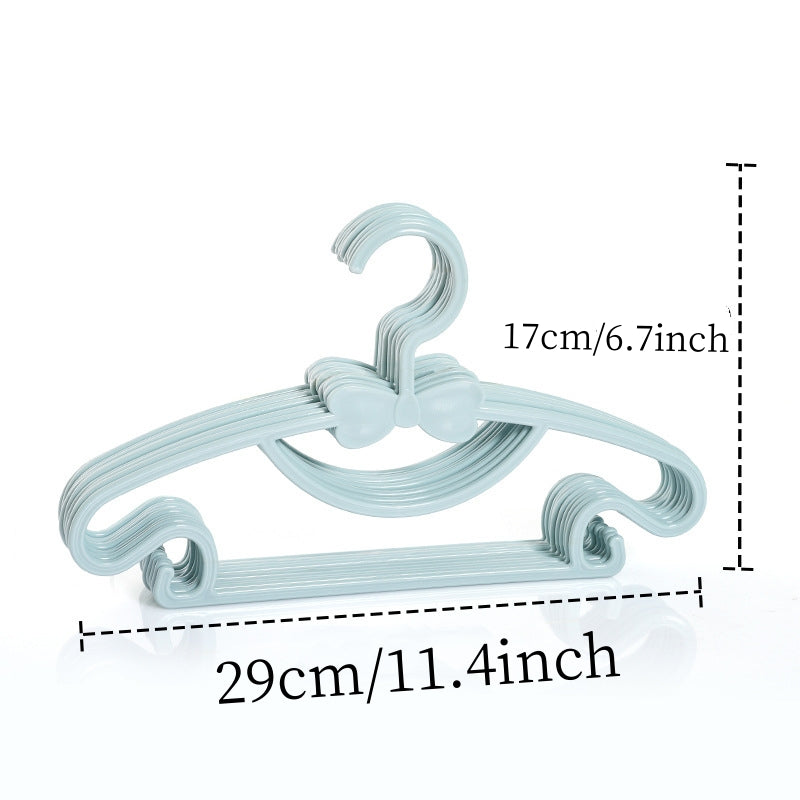 5pcs Kids Clothes Hangers Portable Hook Outdoor Drying Rack Plastic Baby Hangers