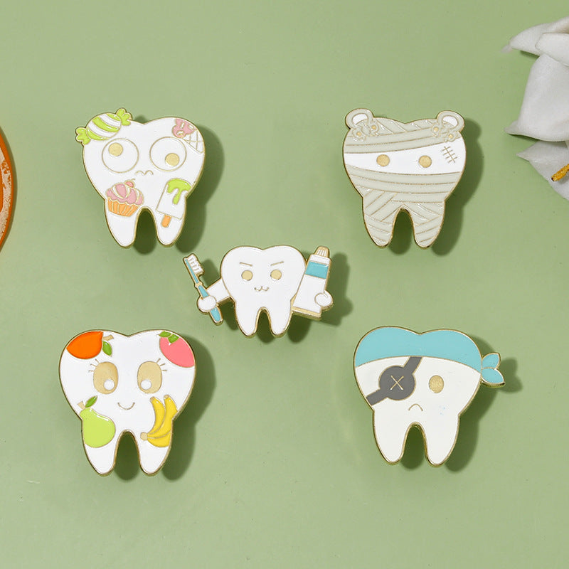 Love Teeth Funny Brooch For Men Pins