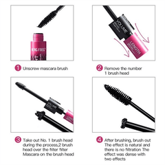 Waterproof 3D Fiber Mascara Double Layer Curling Thick Eyelash Makeup