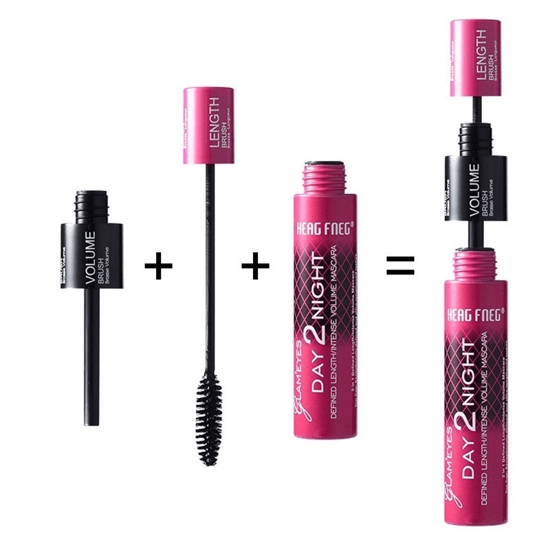 Waterproof 3D Fiber Mascara Double Layer Curling Thick Eyelash Makeup