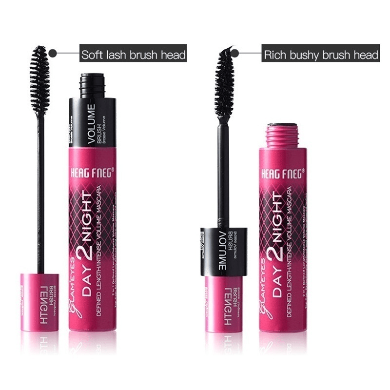 Waterproof 3D Fiber Mascara Double Layer Curling Thick Eyelash Makeup