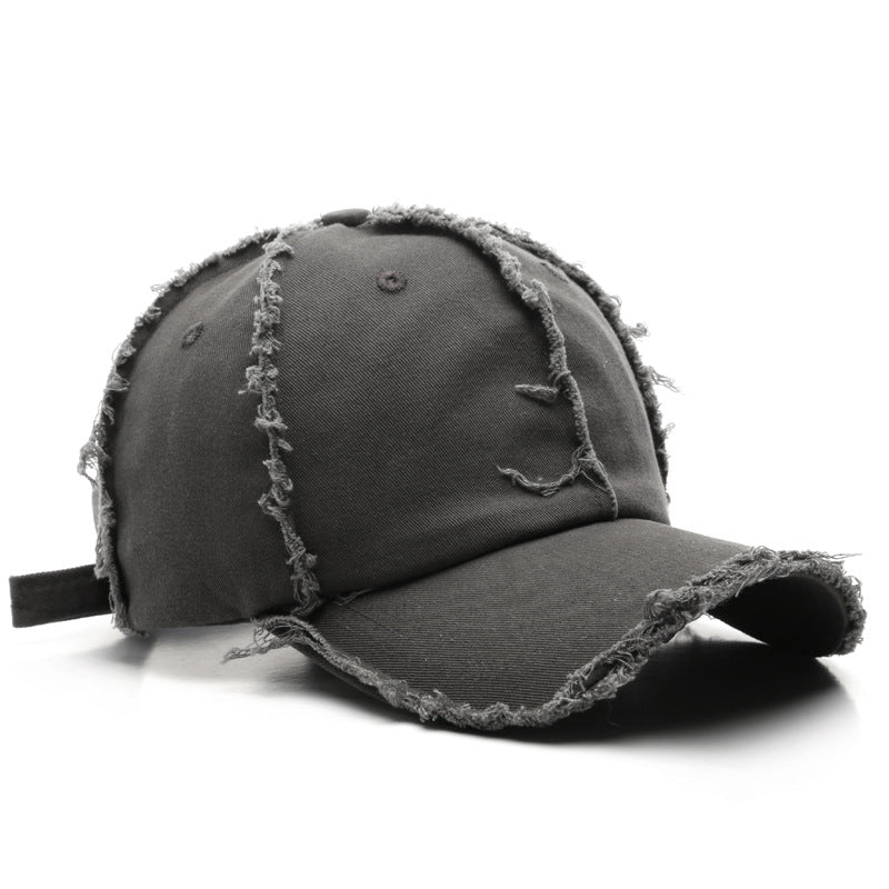 Men's Retro Solid Washed Cotton Peaked Cap Outdoor Sports Sunshade Baseball Cap