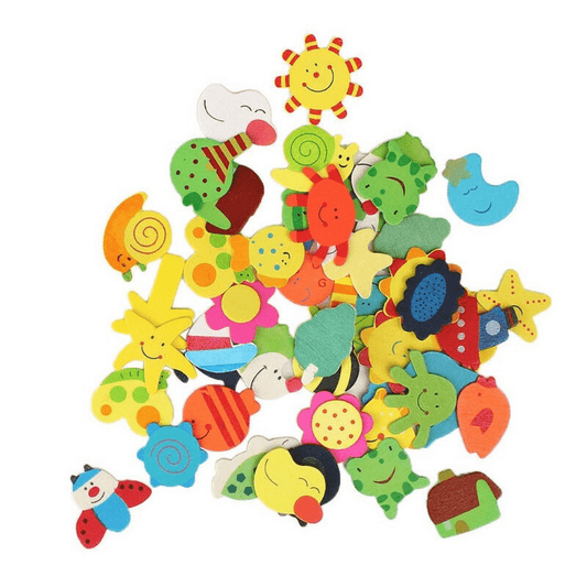 12pcs Animal Wooden Fridge Magnet Sticker Kids Toy