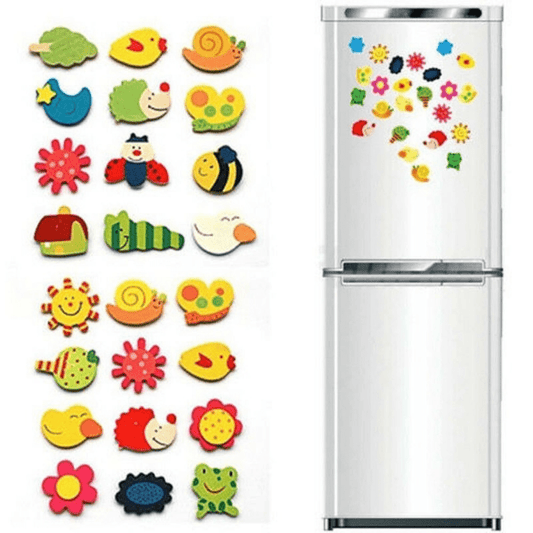 12pcs Animal Wooden Fridge Magnet Sticker Kids Toy