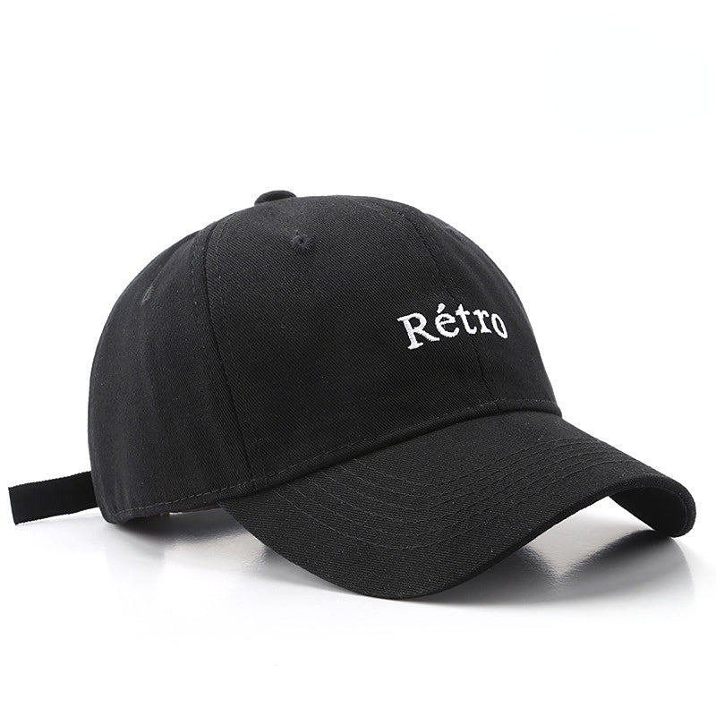 Retro Letter Embroidery Baseball Cap Cotton Sunscreen Dad Hat