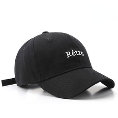 Retro Letter Embroidery Baseball Cap Cotton Sunscreen Dad Hat
