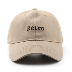 Retro Letter Embroidery Baseball Cap Cotton Sunscreen Dad Hat