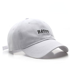 Retro Letter Embroidery Baseball Cap Cotton Sunscreen Dad Hat