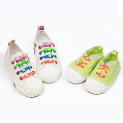 12pcs Colorful Tie Silicone Elastic Lazy Shoelaces for Adults Kids