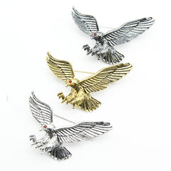 Men's Flying Eagle Brooches 3 Colors Animal Pins