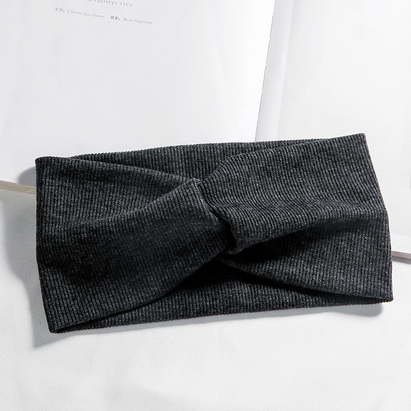 Solid Headband Wide Turban Twist Knitted Hairband Hair Accessories