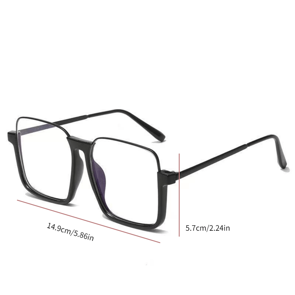 Gradient Clear Lens Glasses Y2K Anti Light Square Frame Glasses