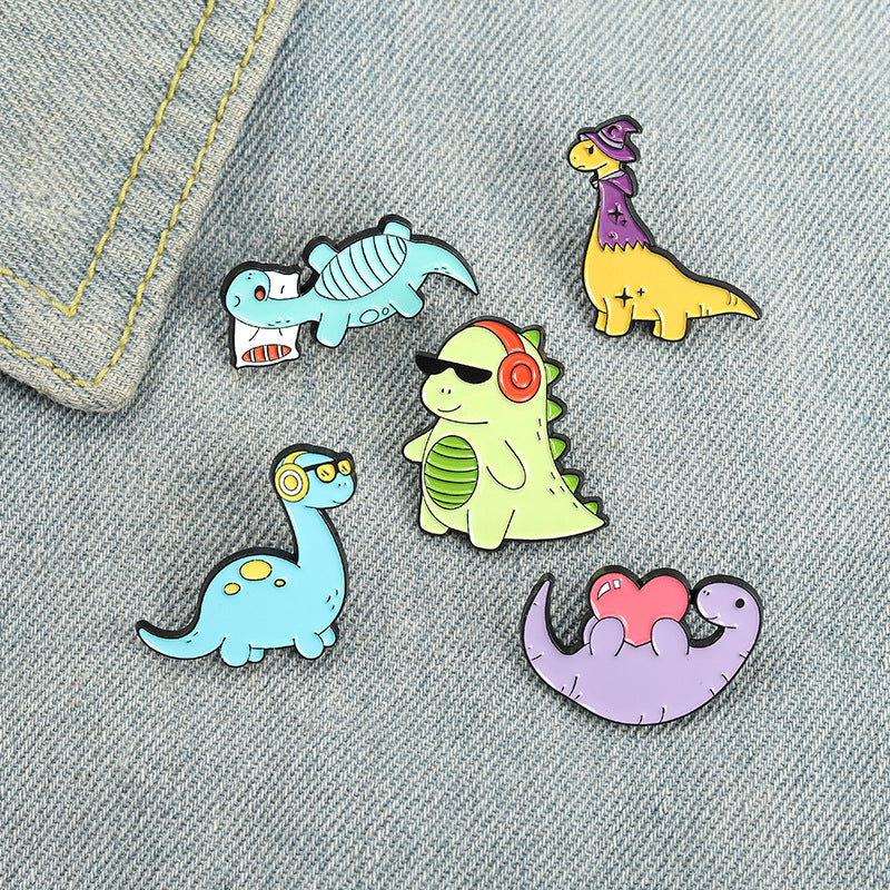 Dinosaur Shape Enamel Pin Brooch for Men