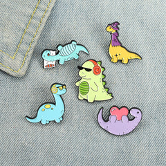 Dinosaur Shape Enamel Pin Brooch for Men