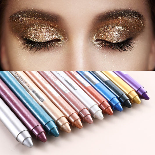 Pearly Eyeshadow Pen Shimmer Glitter Brightening Eyeshadow 12 Colors