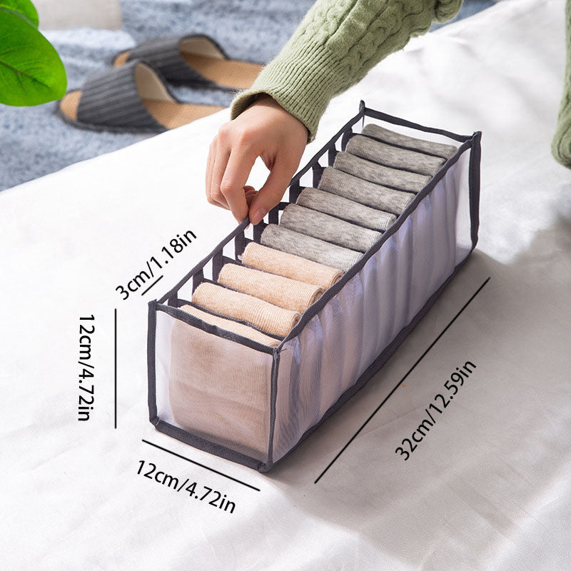 Foldable Underwear Pants Storage Box 11 Grids Drawer Storage Box