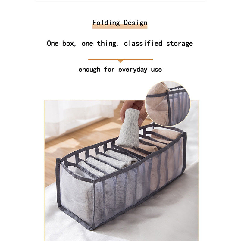 Foldable Underwear Pants Storage Box 11 Grids Drawer Storage Box