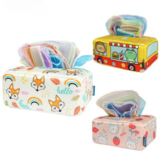 Baby Proof Tissue Box with Finger Exercising Toy