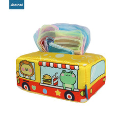 Baby Proof Tissue Box with Finger Exercising Toy