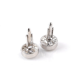Round Rhinestone Diamond Cufflinks French Cufflinks Flash
