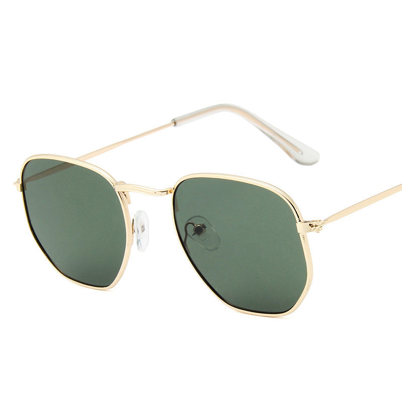 Geometric Metal Frame Sunglasses UV400