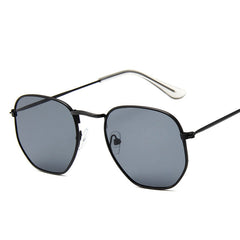 Geometric Metal Frame Sunglasses UV400