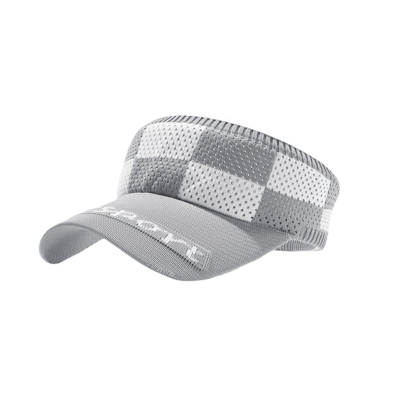 Knitted Visor Hat Block Ponytail UV Protection Sun Hat Women Golf Baseball Cap