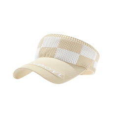 Knitted Visor Hat Block Ponytail UV Protection Sun Hat Women Golf Baseball Cap