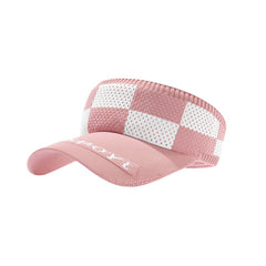Knitted Visor Hat Block Ponytail UV Protection Sun Hat Women Golf Baseball Cap