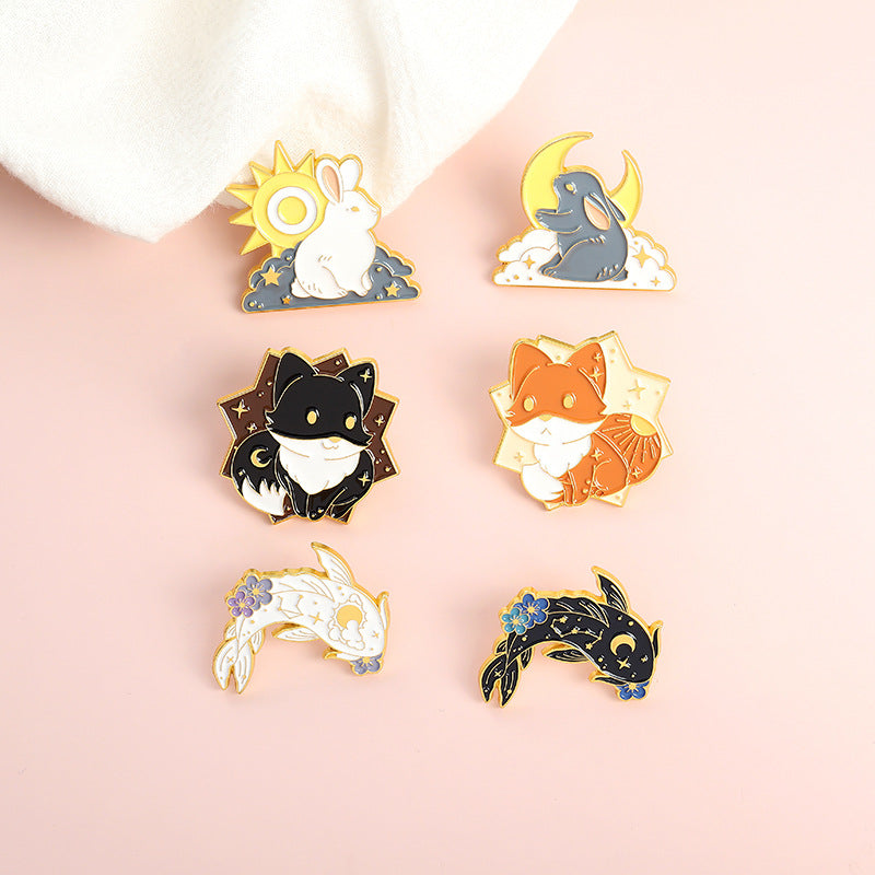 Lover & Fish Men's Brooch Kitten Pin