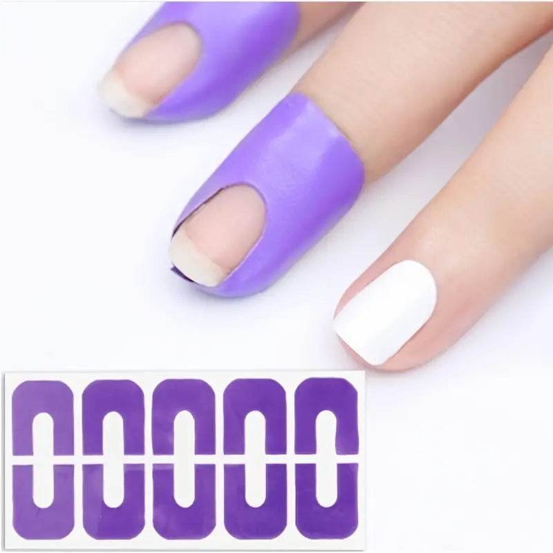 Nail Polish Protector Disposable Peel Off Tapes Skin Nails Glue Stickers