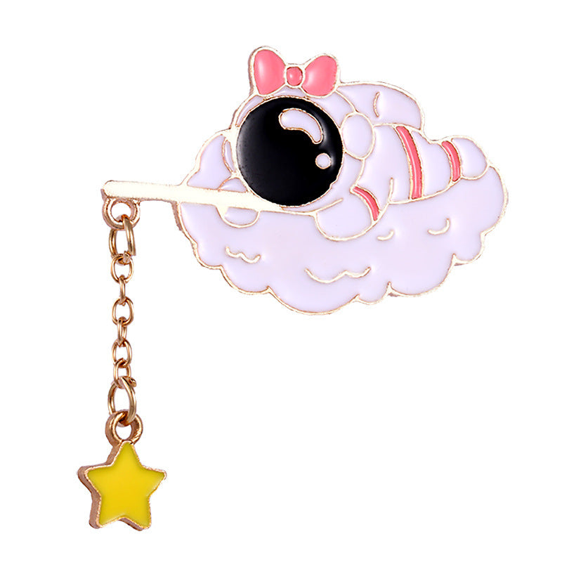 Astronaut Cat Brooch Men's Alloy Pin
