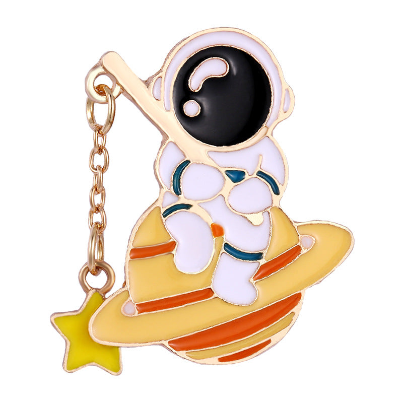 Astronaut Cat Brooch Men's Alloy Pin