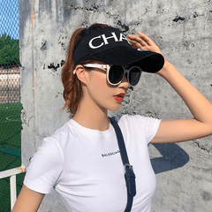 Knitted Visor Cap Sunscreen UV Protection Sun Hat