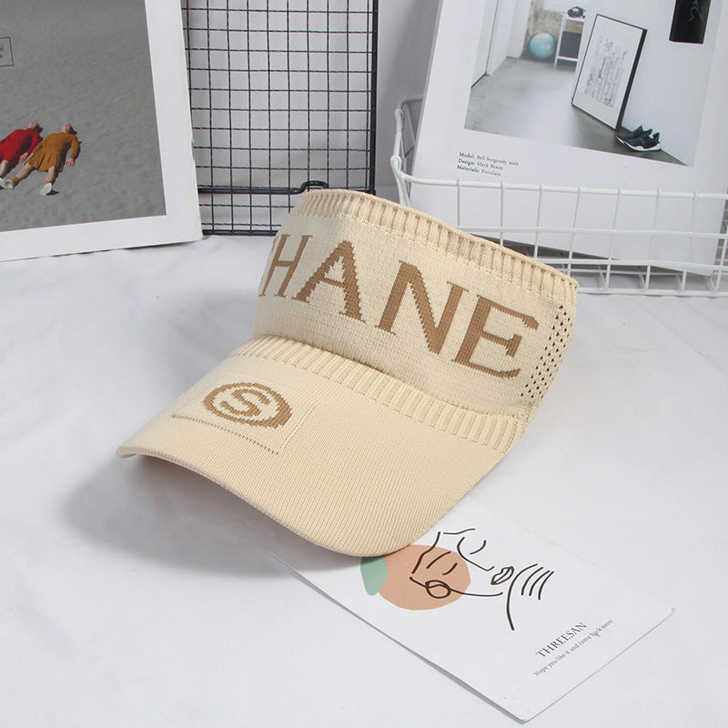 Knitted Visor Cap Sunscreen UV Protection Sun Hat