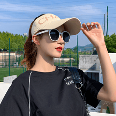 Knitted Visor Cap Sunscreen UV Protection Sun Hat
