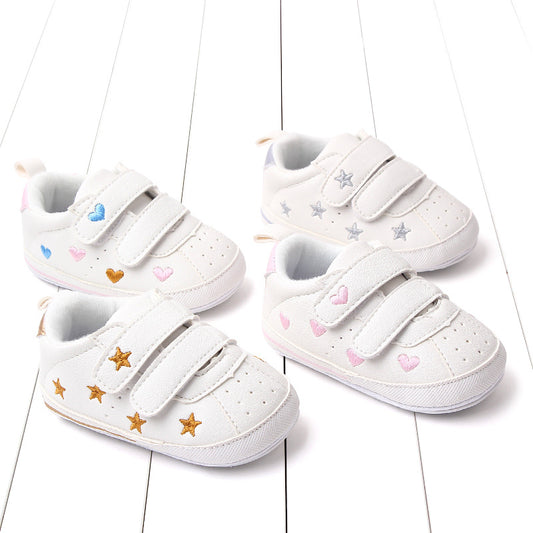 Embroidered Star Heart Sneakers for Baby Girls