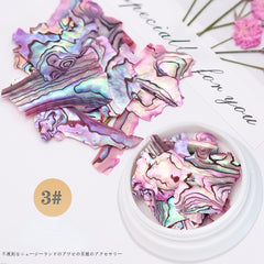 3D Mermaid Flakes Nail Art Decoration - Colorful Shell Slices Glitter Sequins