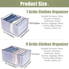 Large Wardrobe Clothes Organizer 7 Grids 9 Grids Folded Clothes Organizer