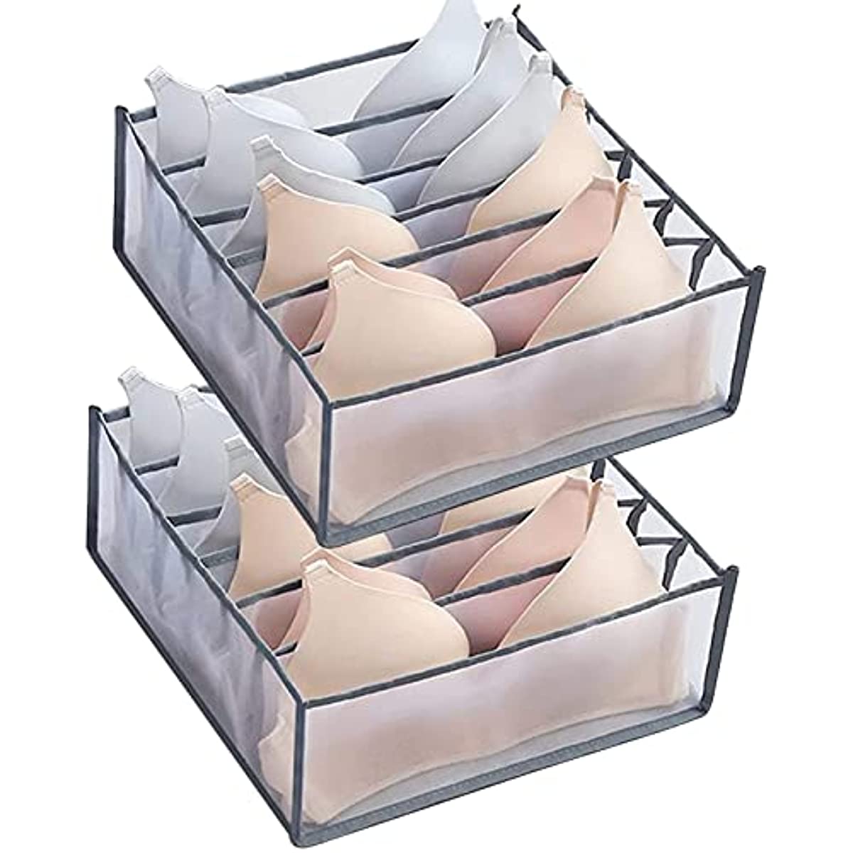 6 Grids Bra Drawer Organizer Lingerie Storage Bins