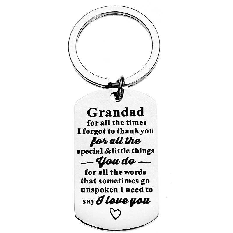 Grandpa Keychain From Grandkids Birthday Christmas Papa Keychains