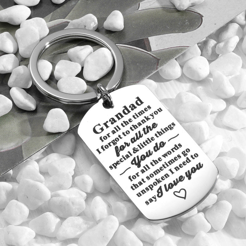 Grandpa Keychain From Grandkids Birthday Christmas Papa Keychains