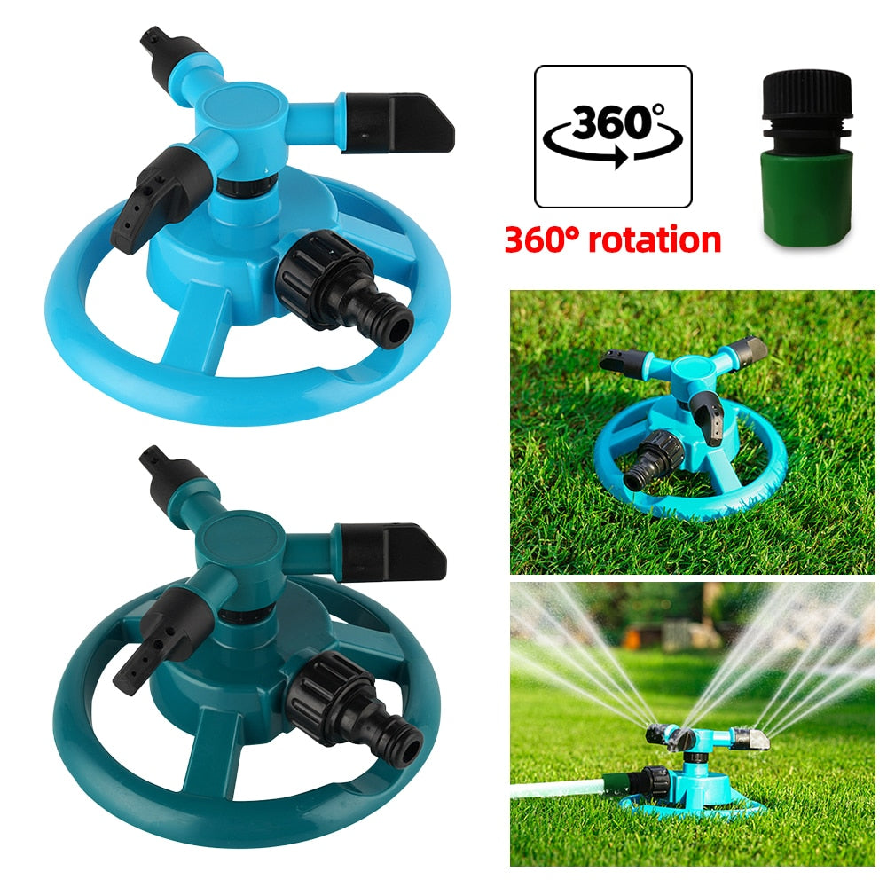 360 Rotating Sprinklers for Garden & Plant Irrigation w/ Nozzle
