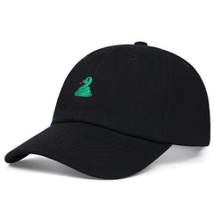 Green Snake Embroidery Baseball Cap Adjustable Casual Dad Hat Sunscreen