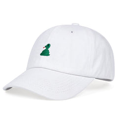 Green Snake Embroidery Baseball Cap Adjustable Casual Dad Hat Sunscreen