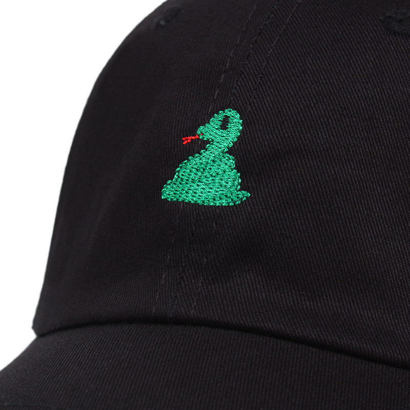 Green Snake Embroidery Baseball Cap Adjustable Casual Dad Hat Sunscreen