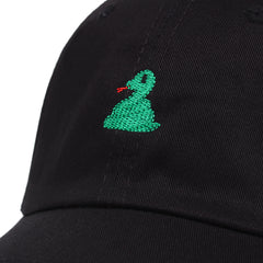 Green Snake Embroidery Baseball Cap Adjustable Casual Dad Hat Sunscreen