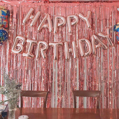 13pcs Happy Birthday Rose Golden Balloon Banner Set Party Decoration Supplies