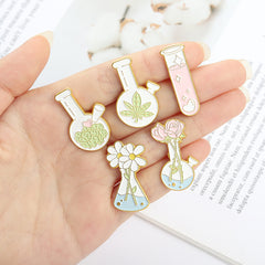 Cartoon Bottle Plant Series Metal Pin Badge for Clothes Backpack Hat